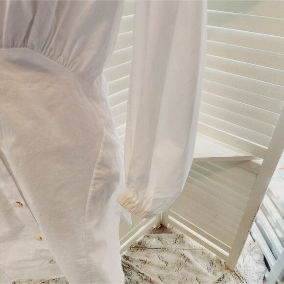 RACHEL COMEY WHITE SHOULDER TIE DRESS SIZE 4 - Picture 4 of 8